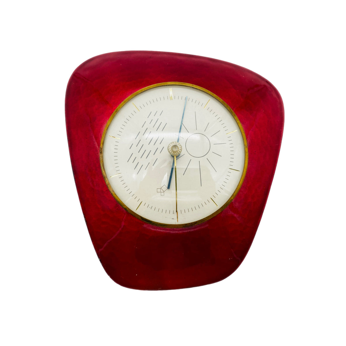 BAROMASTER Hydrometer Kupfer Emaille Rot 50er 60er H 16cm – Produktfoto 1