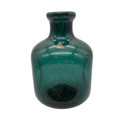 SÜSSMUTH Vase Schaumglas Grün 50er 60er H 15cm Glas
