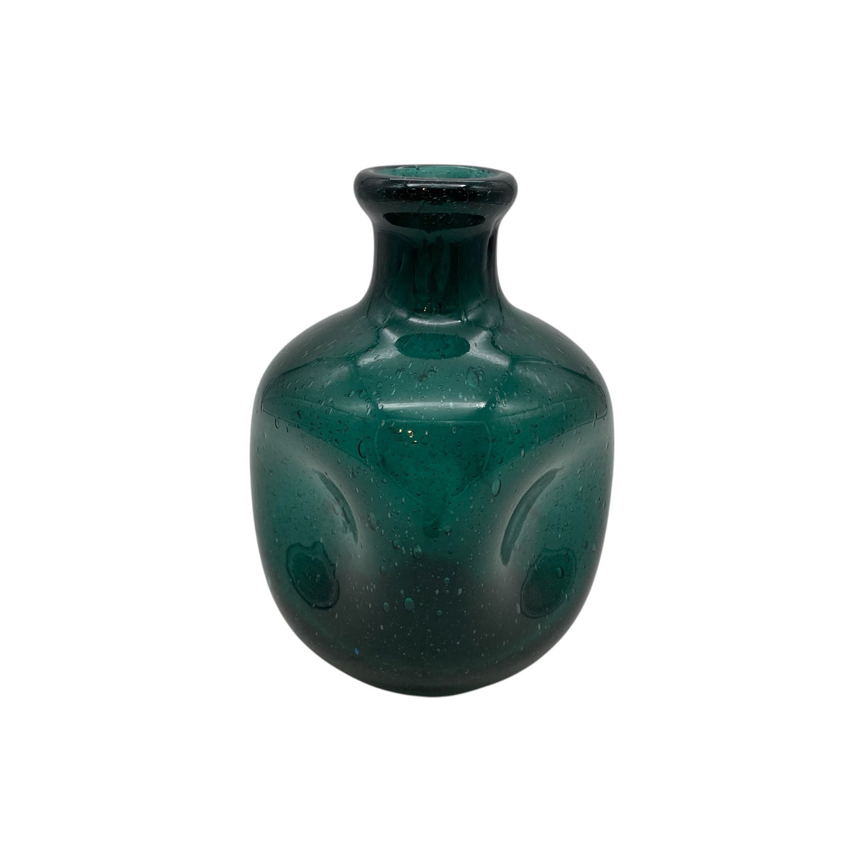 SÜSSMUTH Vase Schaumglas Grün 50er 60er H 15cm Glas