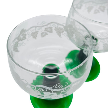 vca Römer Weinreben 0,2l Frankreich Glas Weingläser 70er 80er