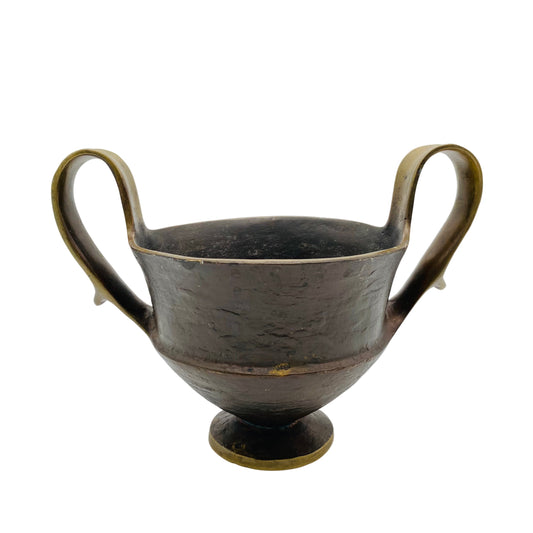 Bronze Messing farbene Schale Henkelschale MID CENTURY 60er