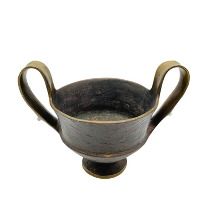 Bronze Messing farbene Schale Henkelschale MID CENTURY 60er