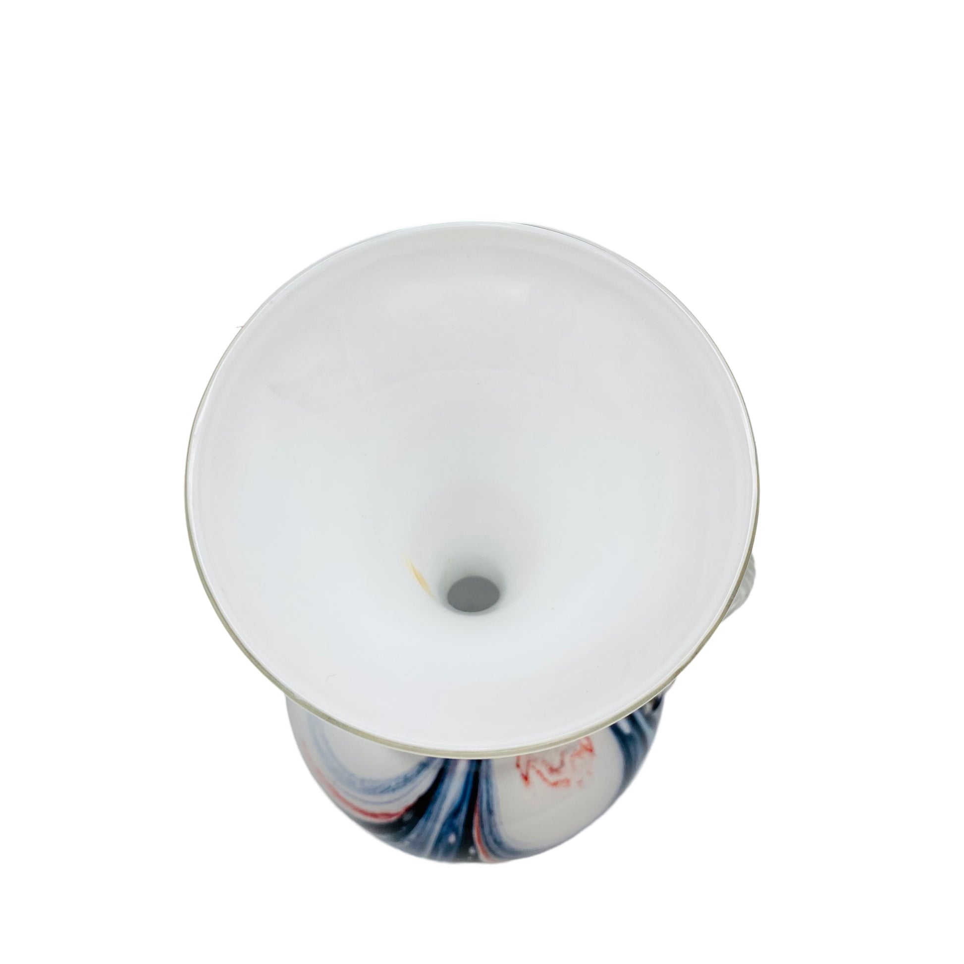 Carlo Moretti Vase Glas für Opaline Florenz 70er Jahre  marmoriert 