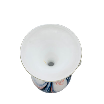 Carlo Moretti Vase Glas für Opaline Florenz 70er Jahre  marmoriert 