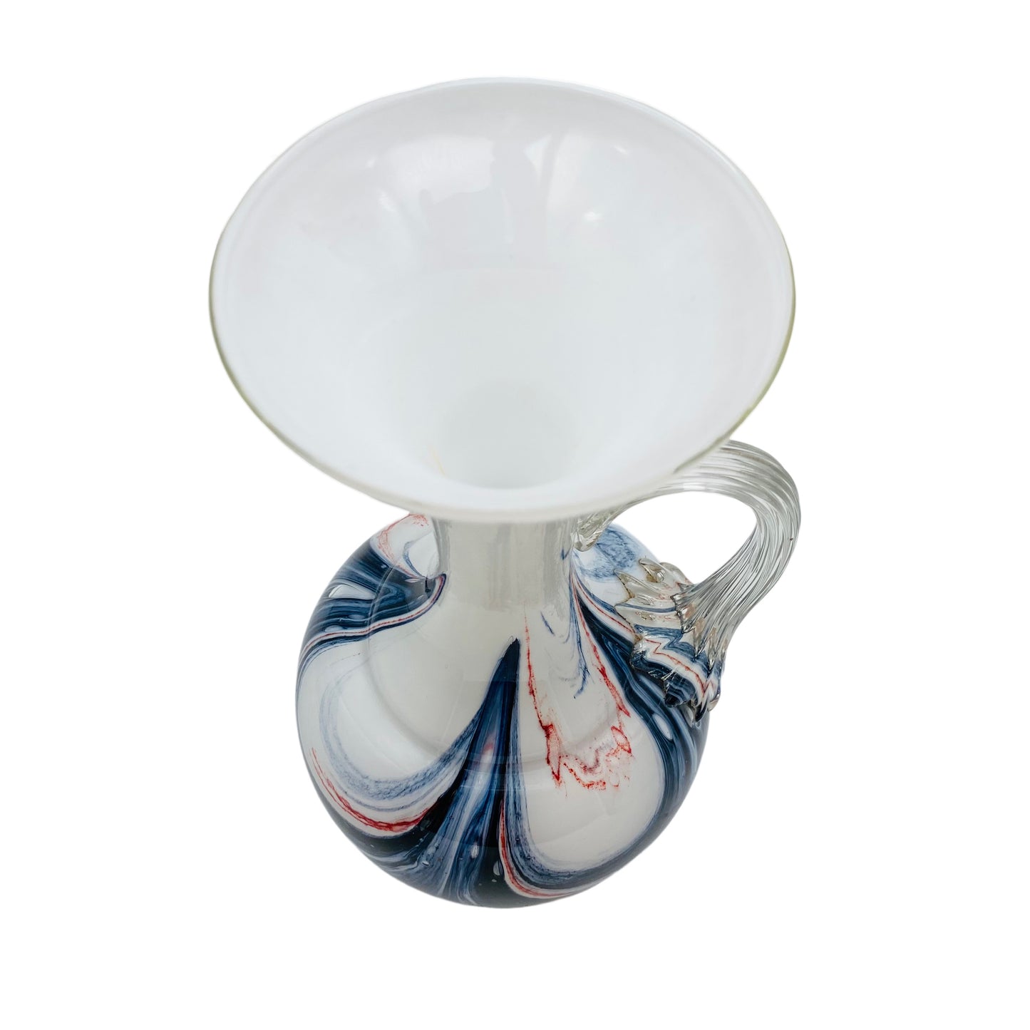 Carlo Moretti Vase Glas für Opaline Florenz 70er Jahre  marmoriert 