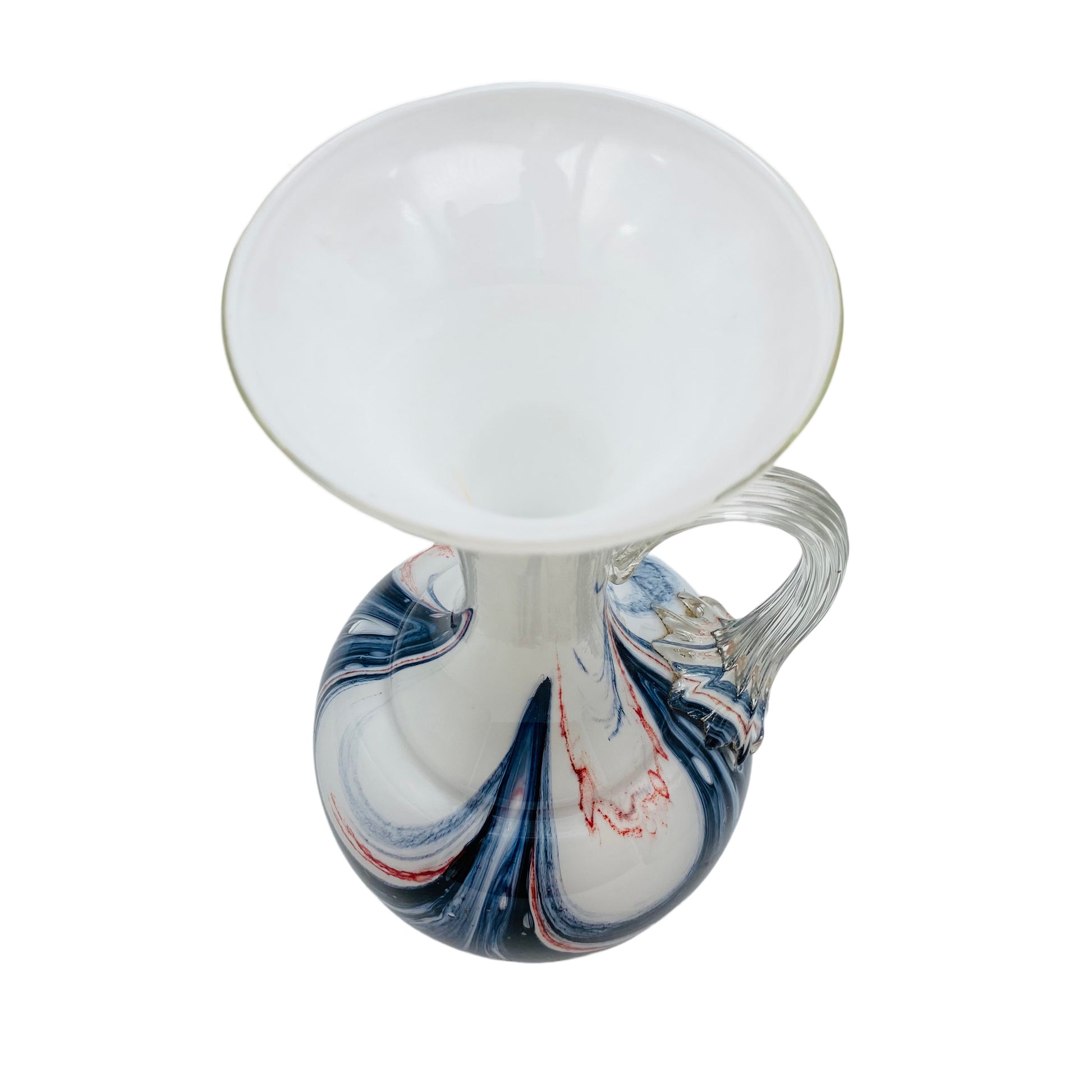 Carlo Moretti Vase Glas für Opaline Florenz 70er Jahre  marmoriert 
