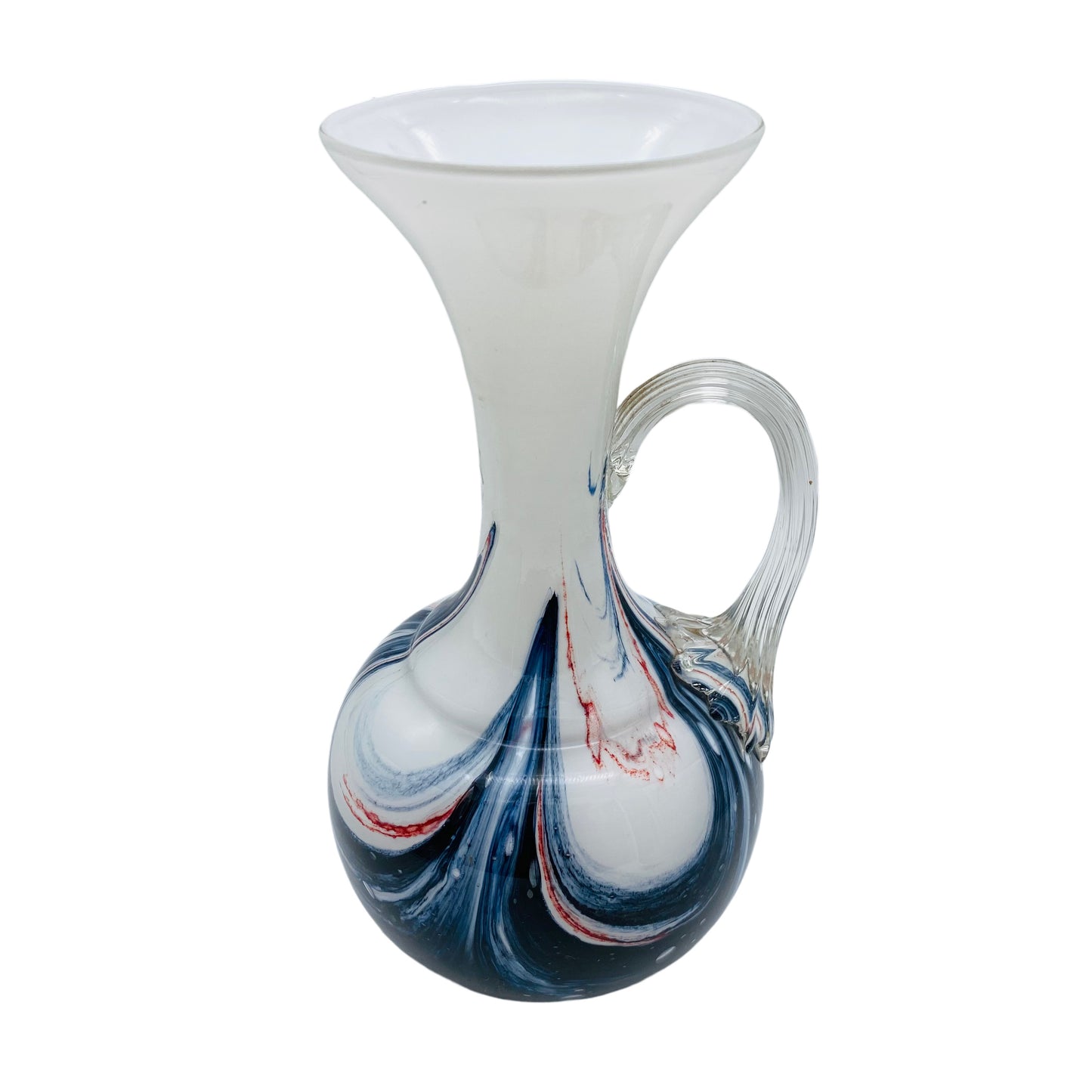 Carlo Moretti Vase Glas für Opaline Florenz 70er Jahre  marmoriert 