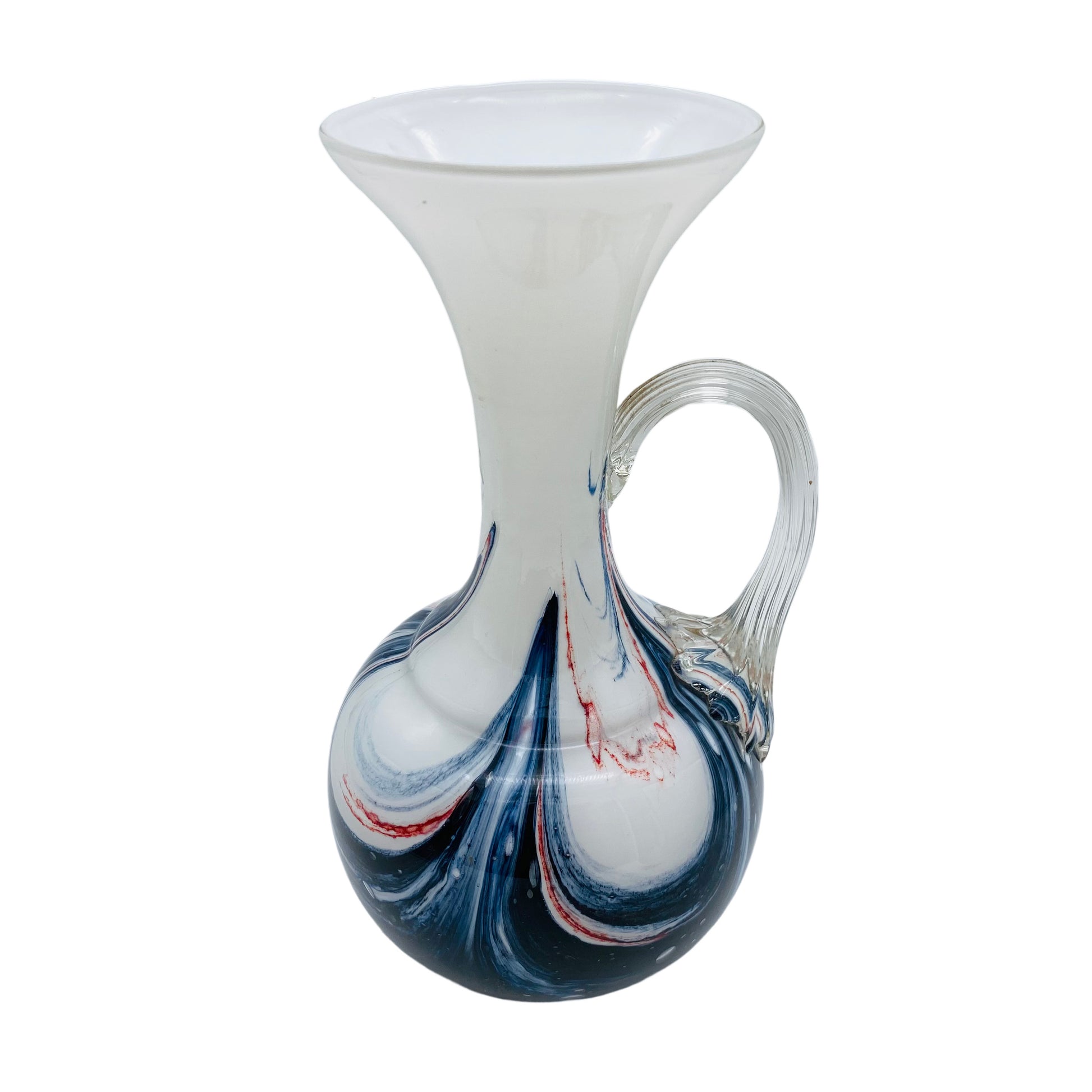 Carlo Moretti Vase Glas für Opaline Florenz 70er Jahre  marmoriert 