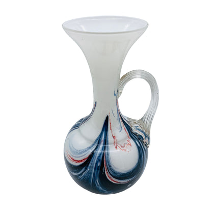 Carlo Moretti Vase Glas für Opaline Florenz 70er Jahre  marmoriert 