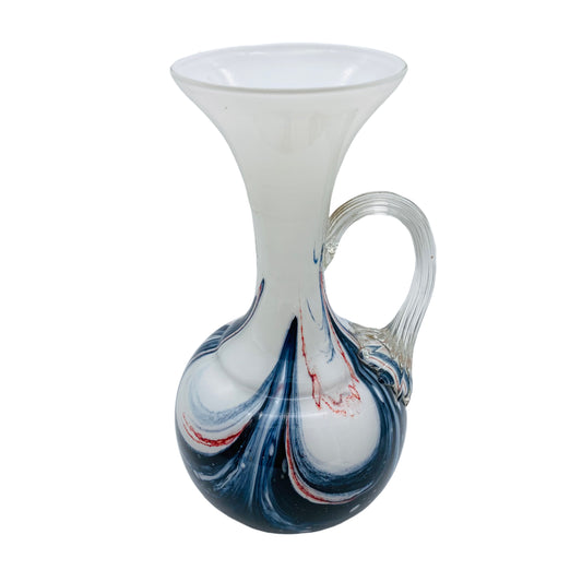 Carlo Moretti Vase Glas für Opaline Florenz 70er Jahre  marmoriert 