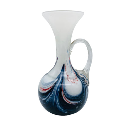 Carlo Moretti Vase Glas für Opaline Florenz 70er Jahre  marmoriert 