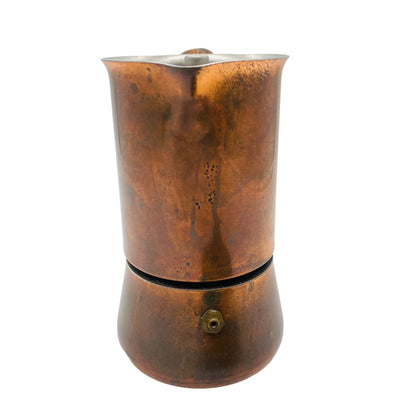 Espressokocher Vintage Kupfer Holz 50er 60er Jahre Mid Century ITALY