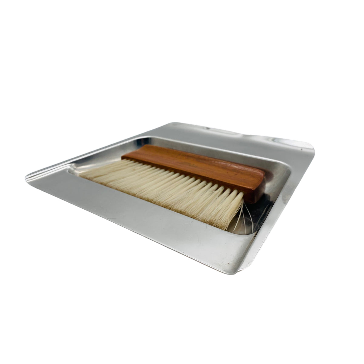 Grasoli Tischkehrset Braun aus Edelstahl