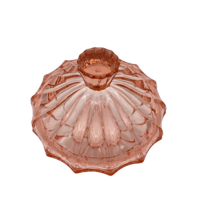 Glasdose rosa 50er 60er Pressglas Dose Glas Mid Century