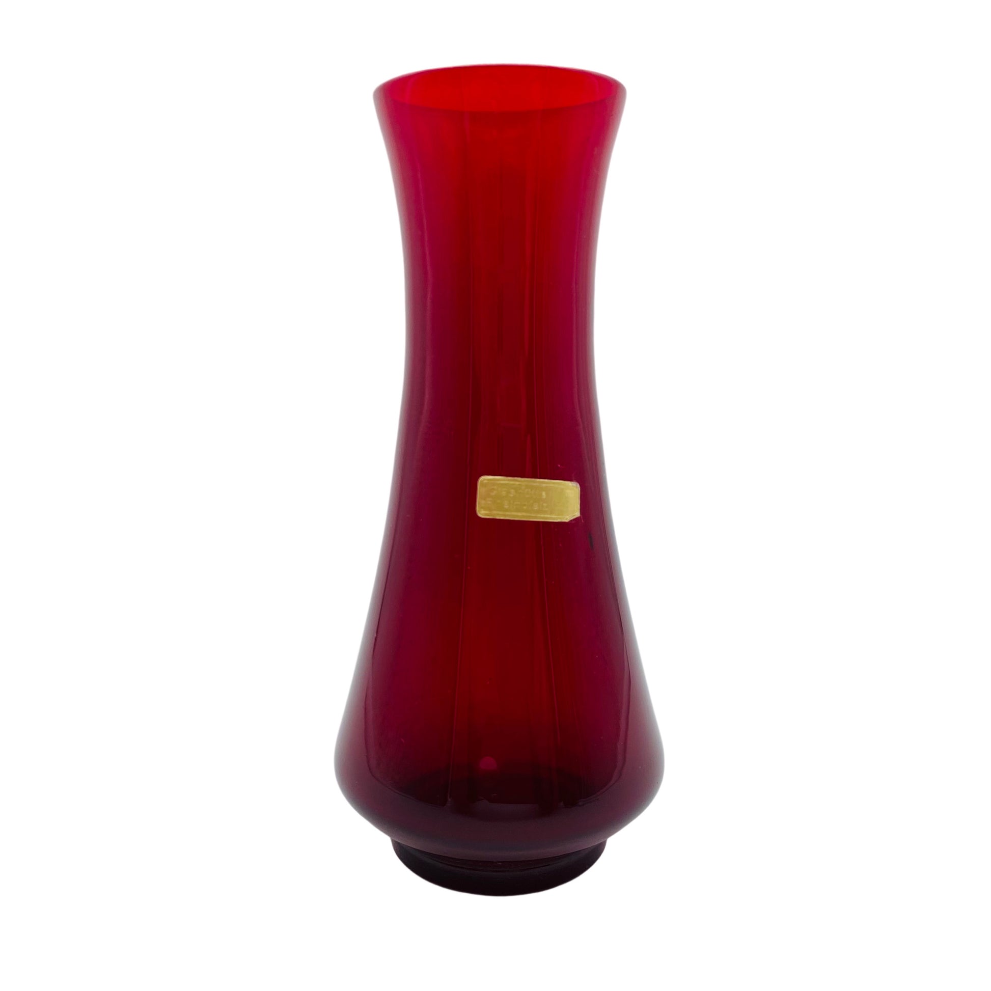 Glashütte Rheinpfalz Vase Vintage rot Glas 60er 70er Jahre 