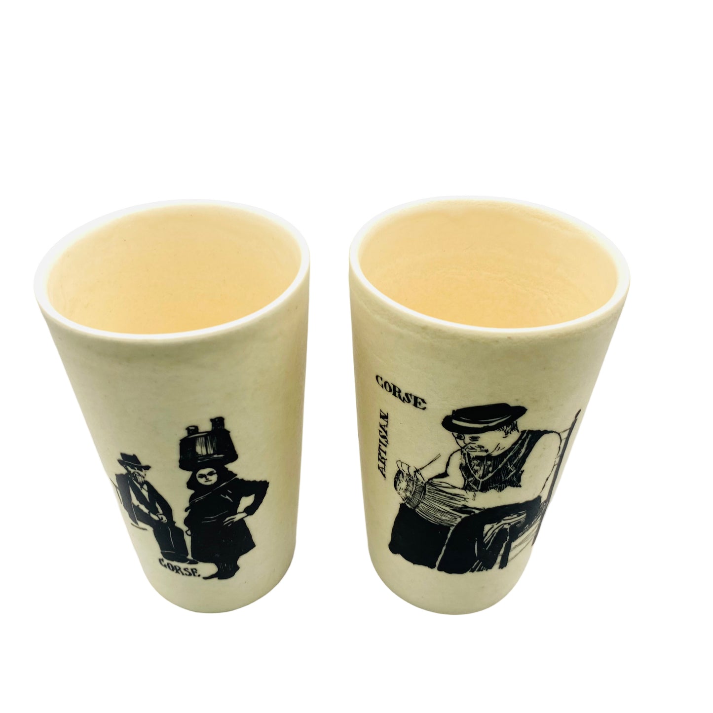 CORSE Becher Set Keramik 11,8 cm Korsika Frankreich