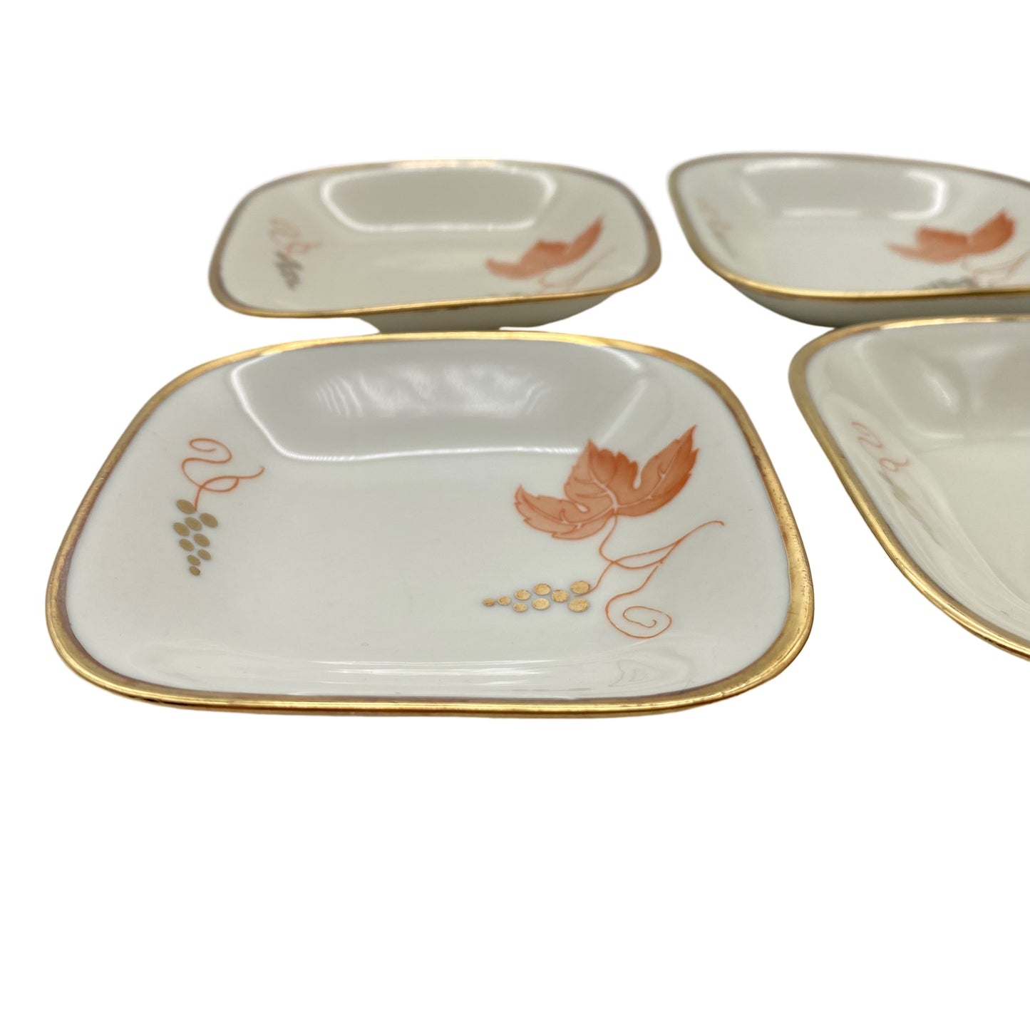 Seltmann Weiden Schalen Schälchen 6er Set beige 1960er Goldrand Porzellan