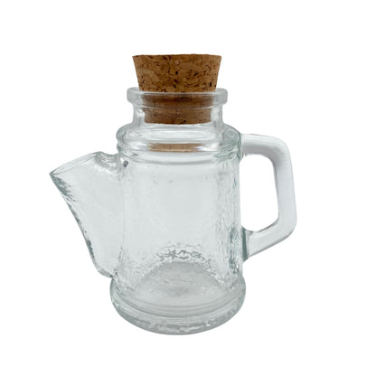 WMF Erdnusskanne Nusskanne Glas 1960er 1970er Korkverschluss 13,5 cm