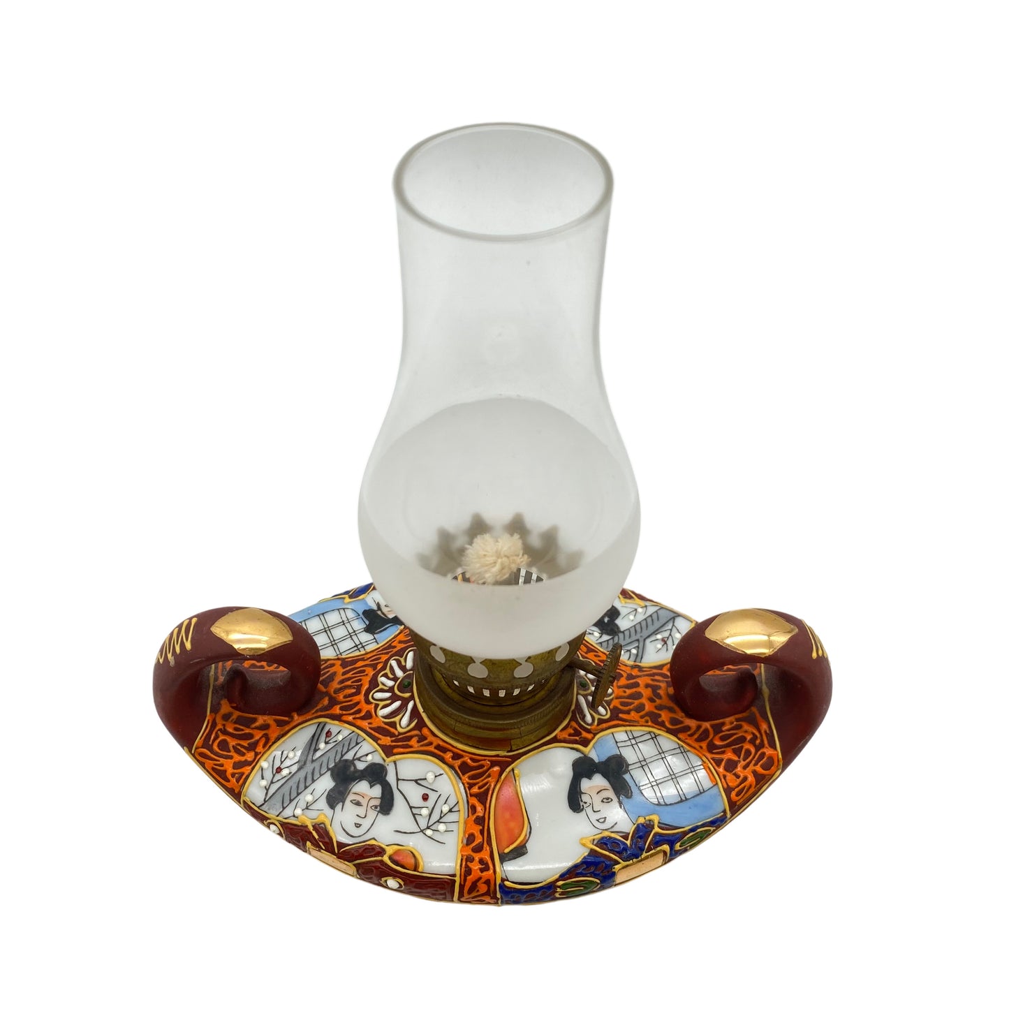 Petroleumlampe Asien Vintage 1960er 1970er 16 cm Geisha Petroleumleuchte