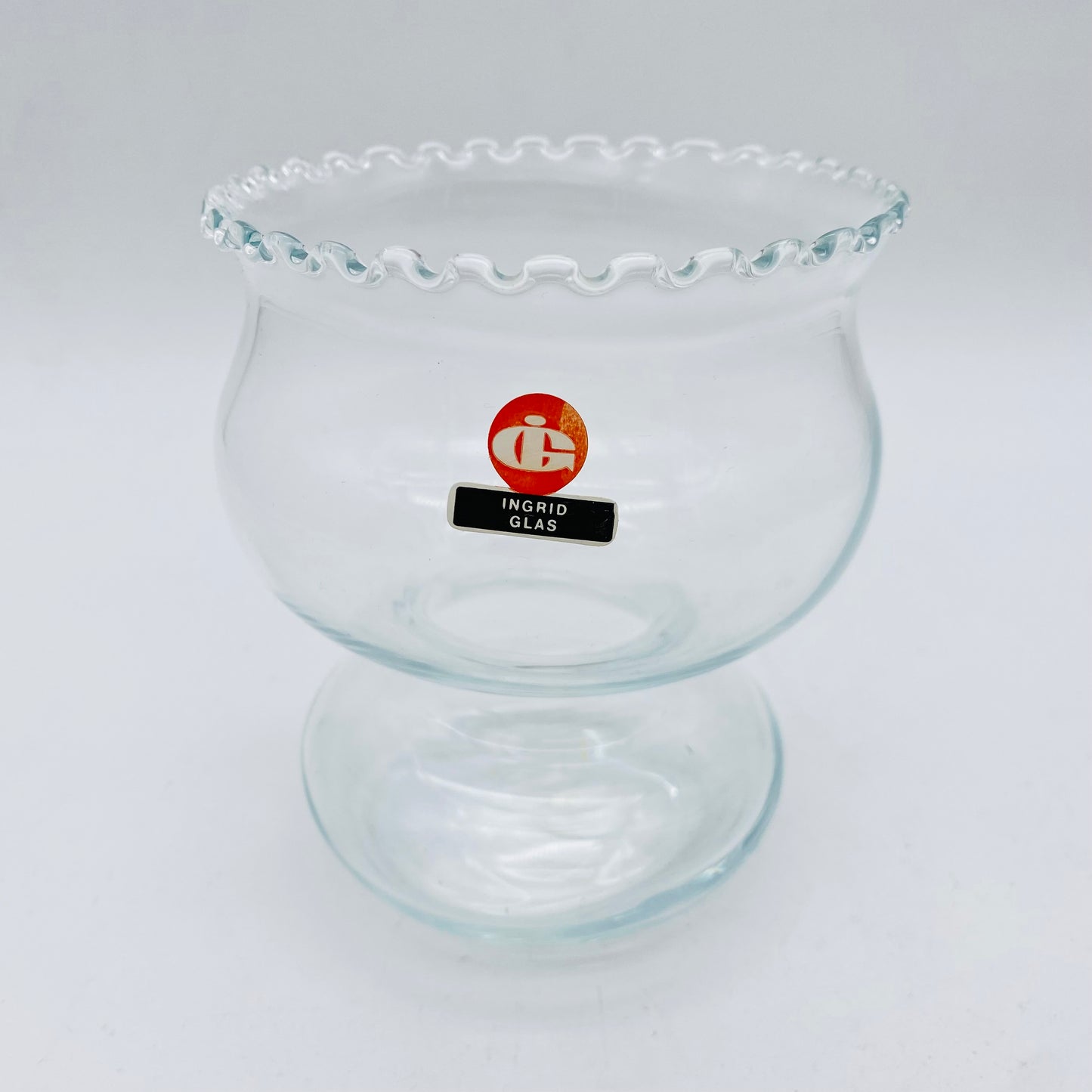 INGRID Glas Vase 60er 70er Jahre Vintage