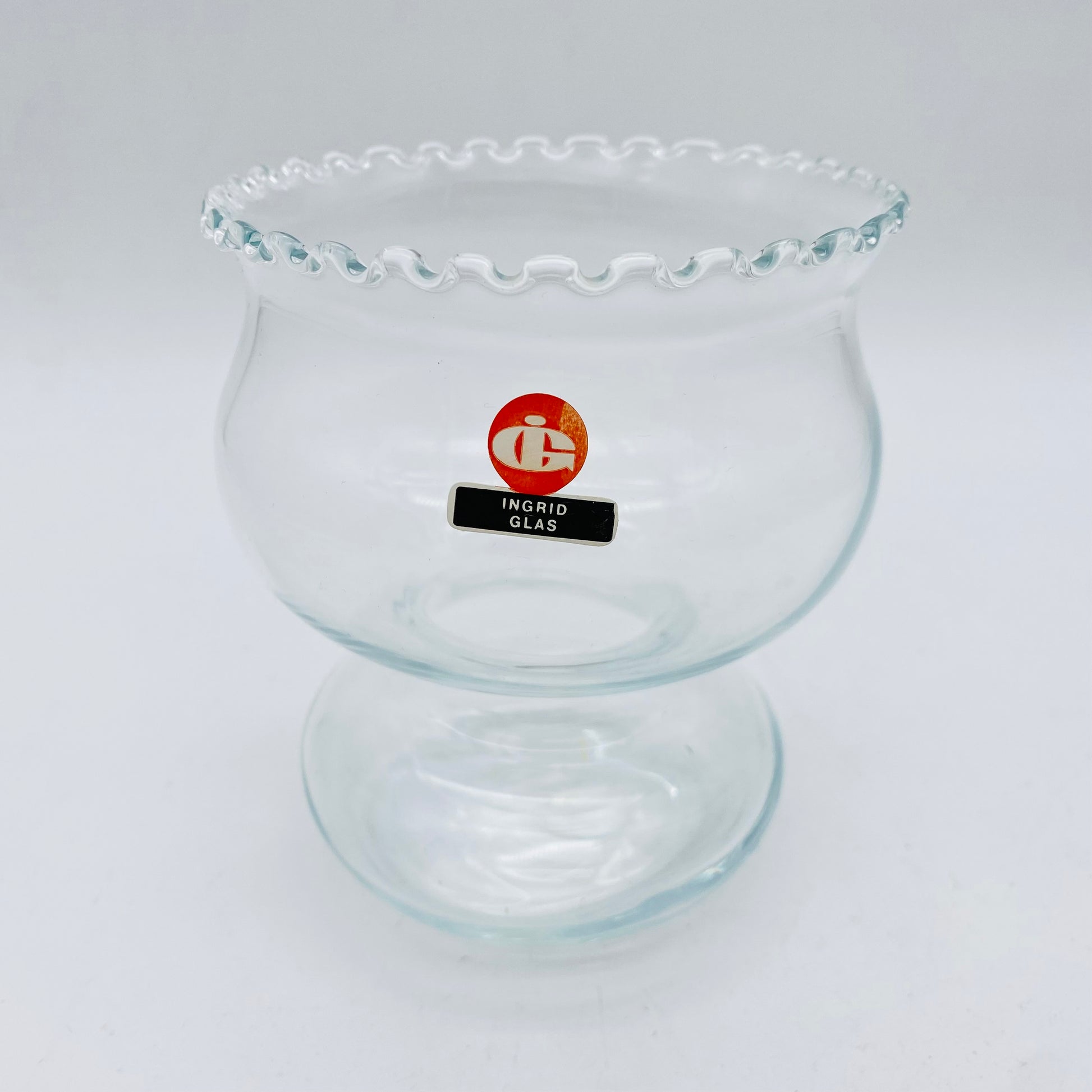 INGRID Glas Vase 60er 70er Jahre Vintage