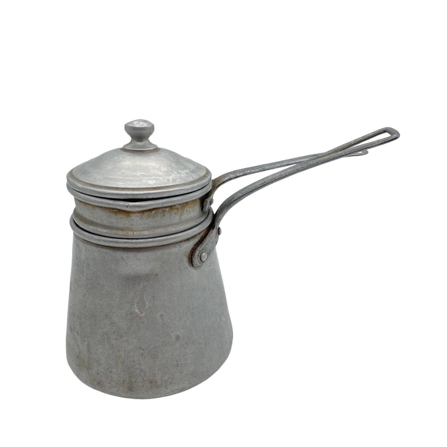 Kaffeekocher Mid Century 50er Alu mit Wasserbad Kaffeebereiter Vintage