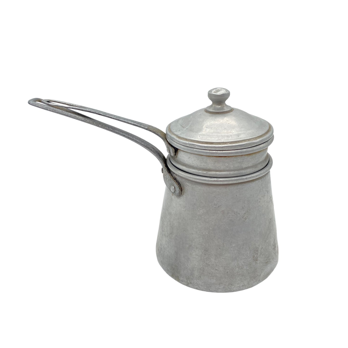 Kaffeekocher Mid Century 50er Alu mit Wasserbad Kaffeebereiter Vintage