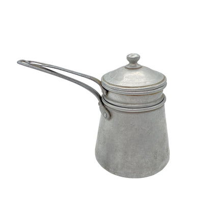 Kaffeekocher Mid Century 50er Alu mit Wasserbad Kaffeebereiter Vintage