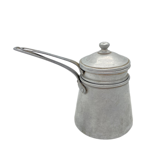 Kaffeekocher Mid Century 50er Alu mit Wasserbad Kaffeebereiter Vintage