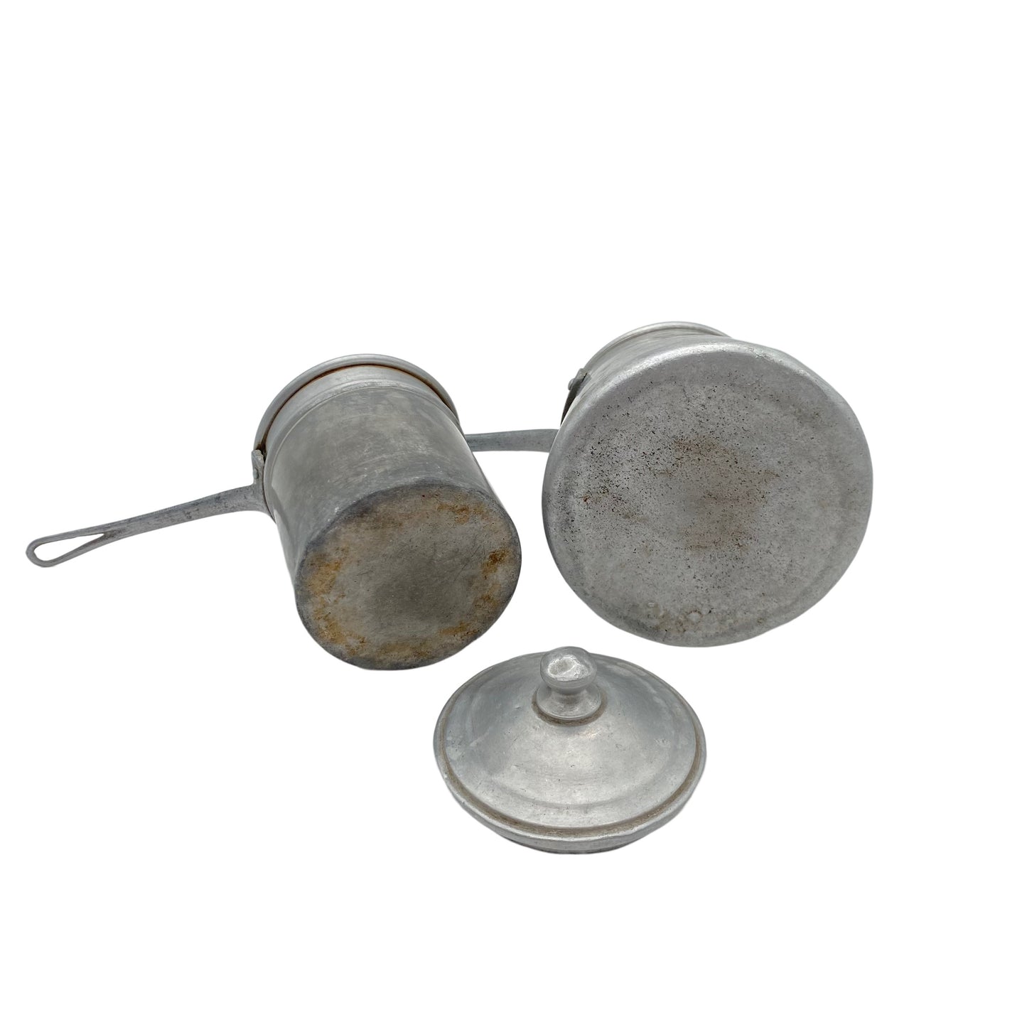 Kaffeekocher Mid Century 50er Alu mit Wasserbad Kaffeebereiter Vintage