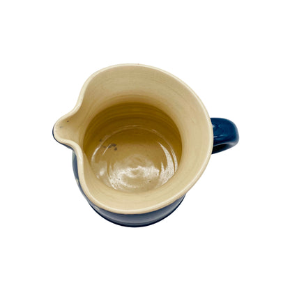 Keramik Krug blau Maiglöckchen Milchkrug Vintage