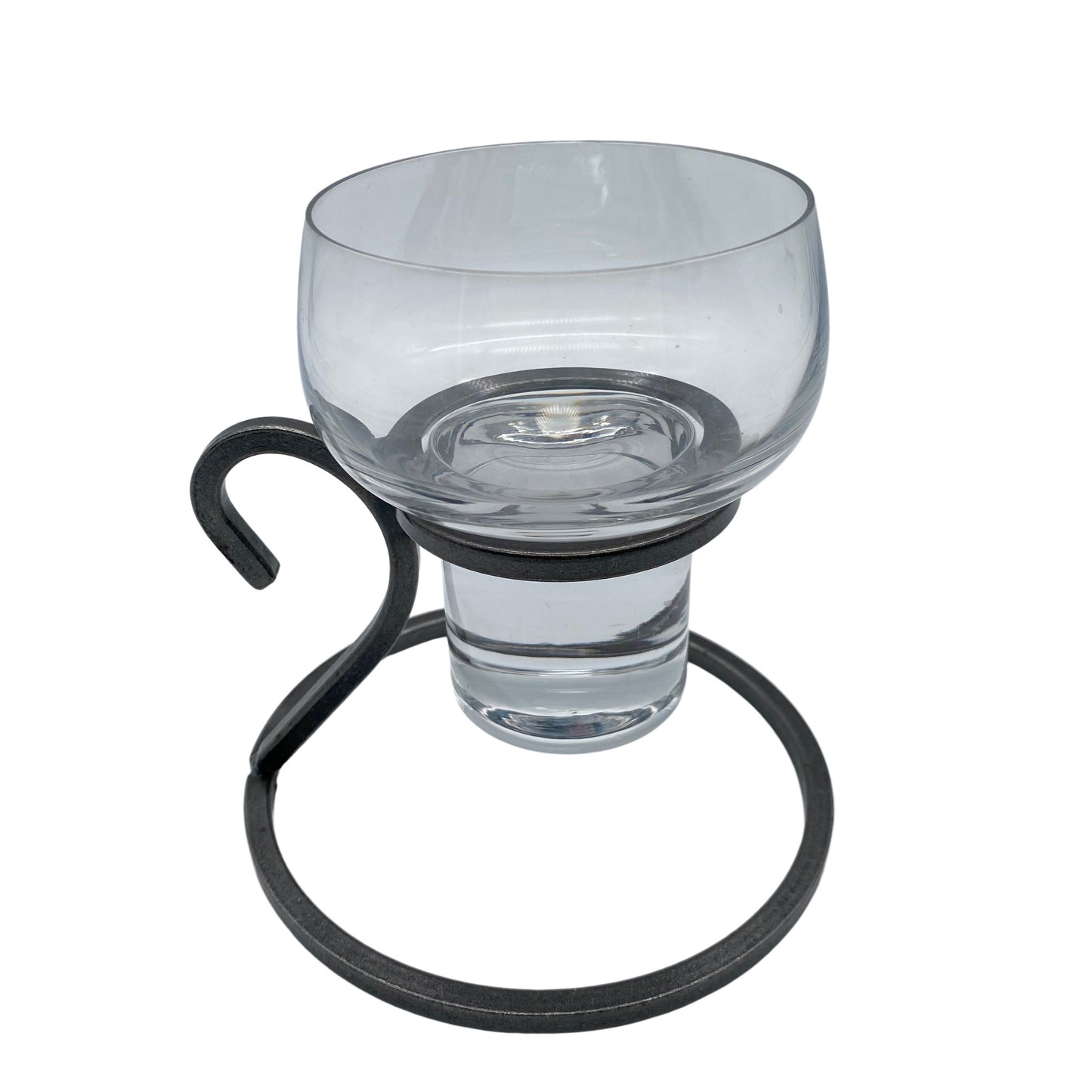 Kerzenständer Glas Eisen Iron 60er 70er Vintage