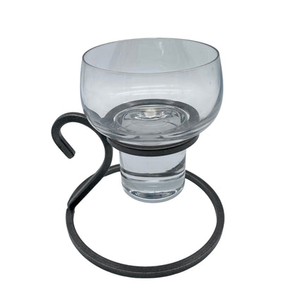 Kerzenständer Glas Eisen Iron 60er 70er Vintage