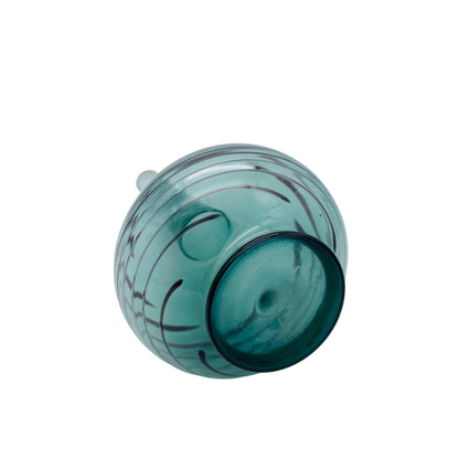LAUSCHA Glas Vase blau lila 60er 70er Vintage