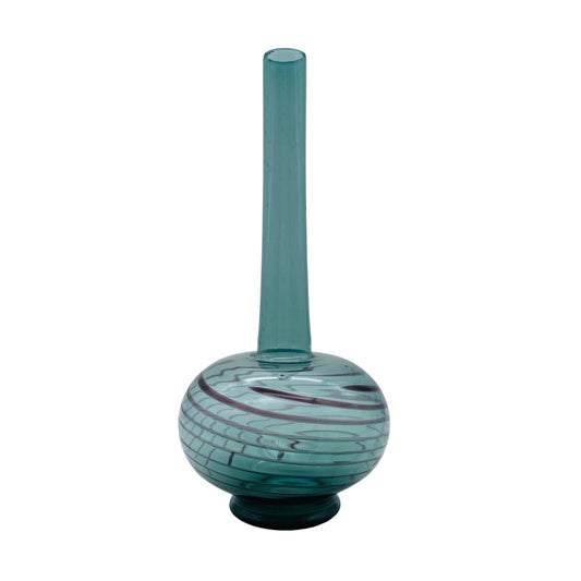 LAUSCHA Glas Vase blau lila 60er 70er Vintage