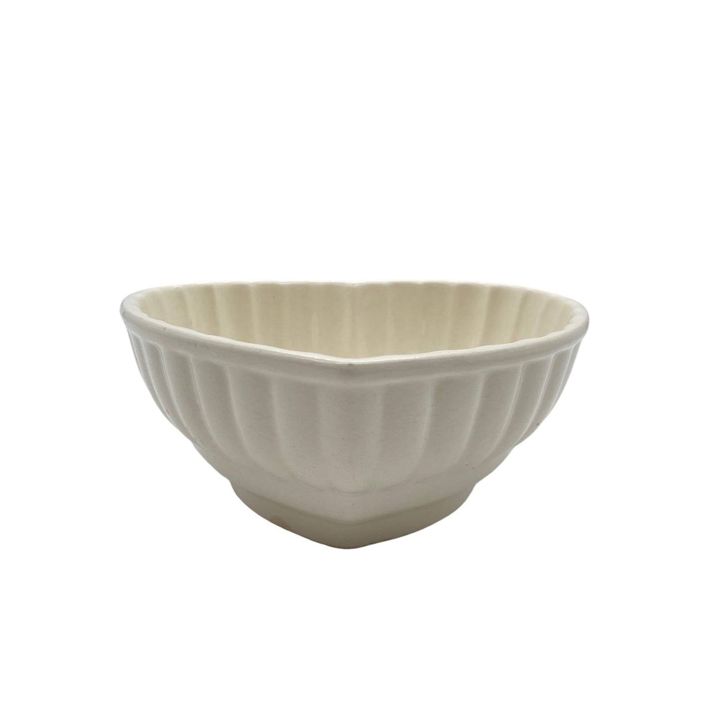 Puddingform Keramik weiß Herz 50er 60er Backform Vintage