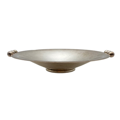 QUIST Schale 50er Jahre versilbert 28 cm Hammerschlag Kugel Griffe