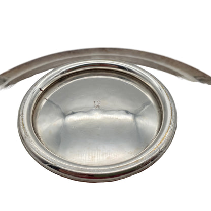 QUIST Schale 50er Jahre versilbert 28 cm Hammerschlag Kugel Griffe