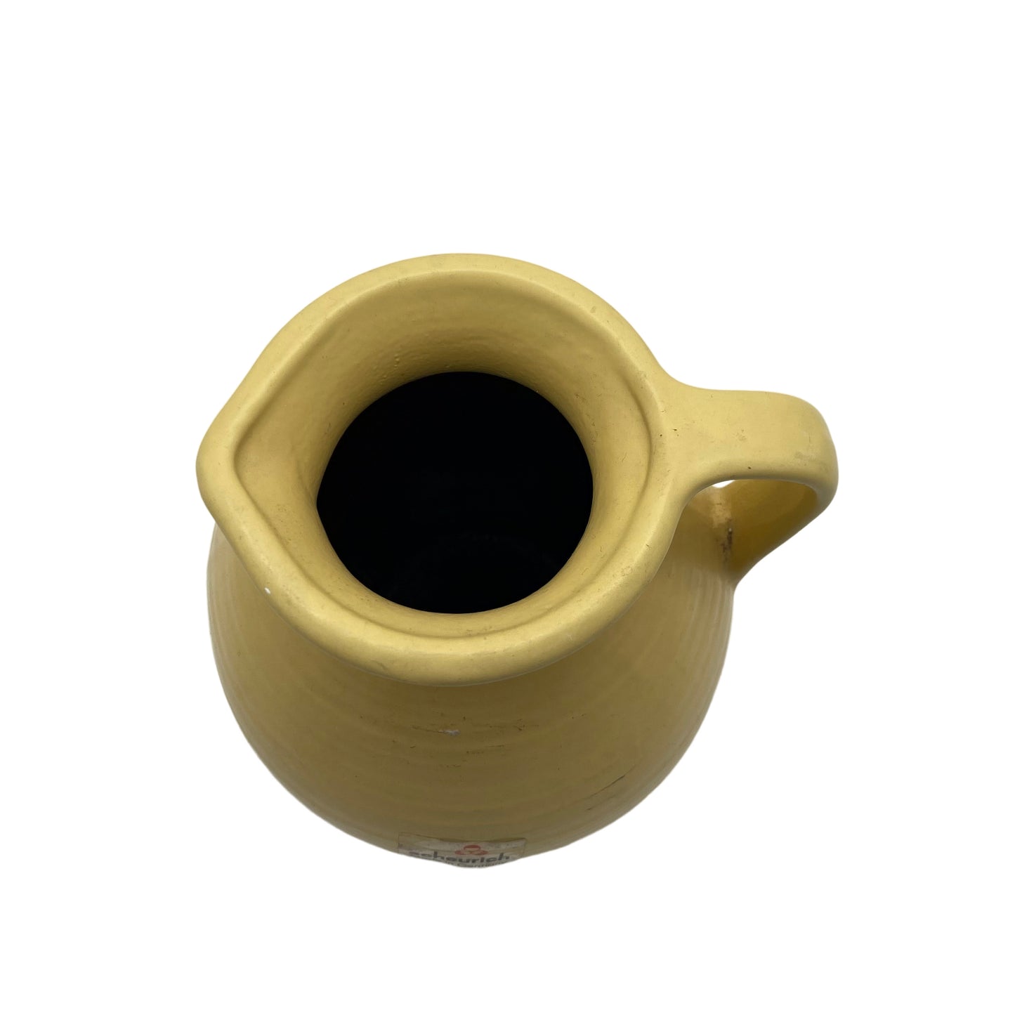 SCHEURICH Vase Henkelvase gelb Keramik 70er 80er Jahre