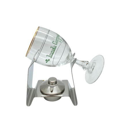 SPRING Irish Coffee Set mit Glas und Brenner Edelstahl Schweiz 70er Jahre 