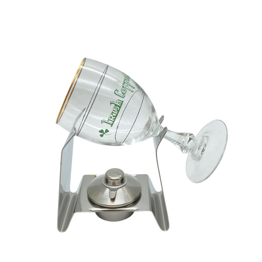 SPRING Irish Coffee Set mit Glas und Brenner Edelstahl Schweiz 70er Jahre 
