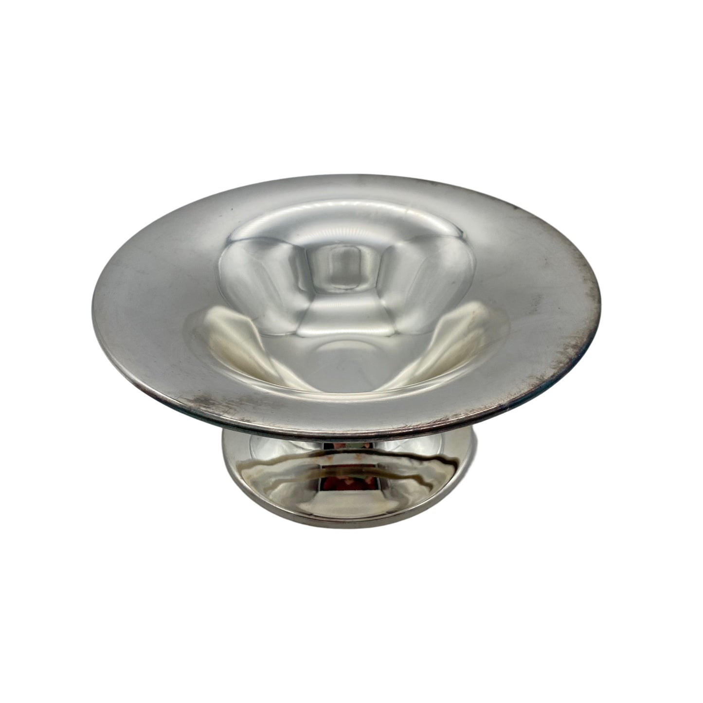 Schale versilbert Fußschale Vintage Design