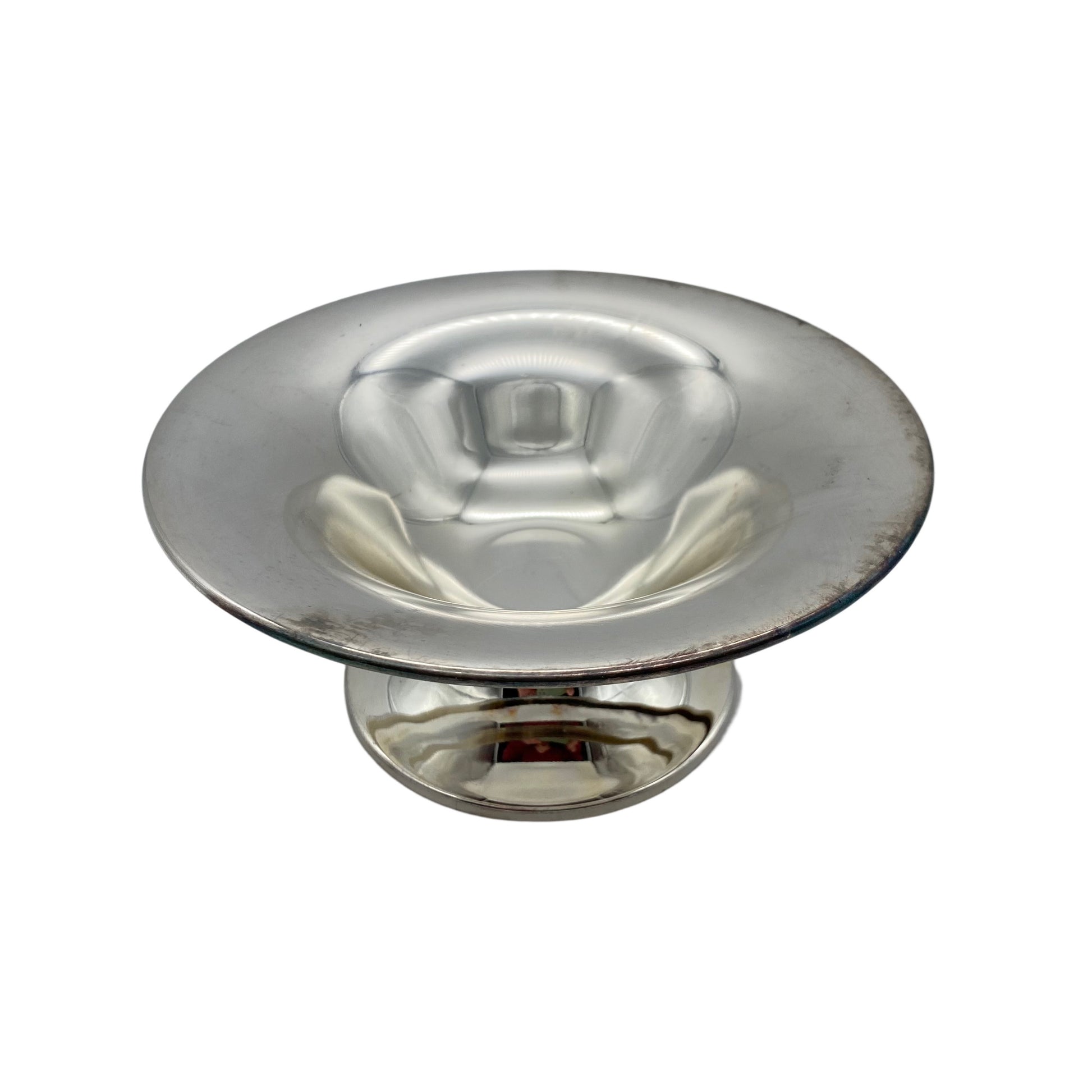 Schale versilbert Fußschale Vintage Design