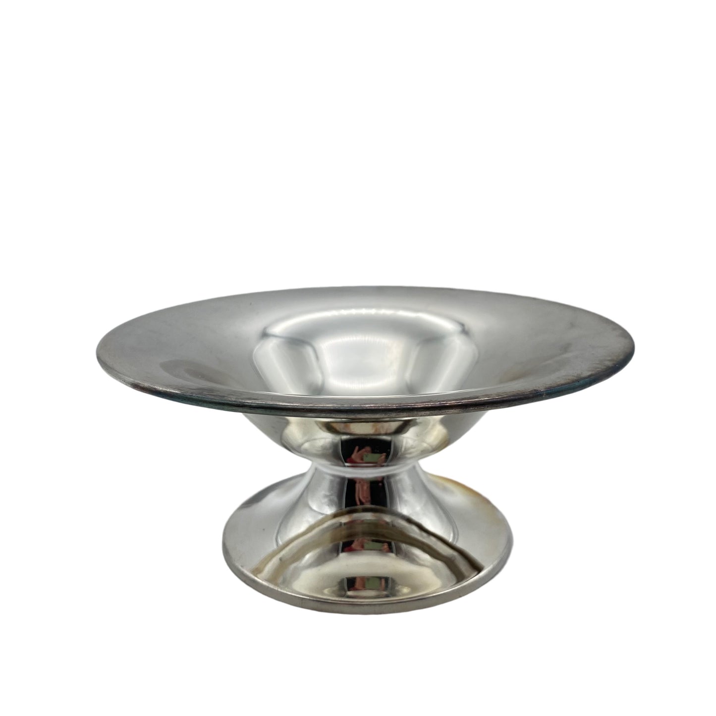 Schale versilbert Fußschale Vintage Design