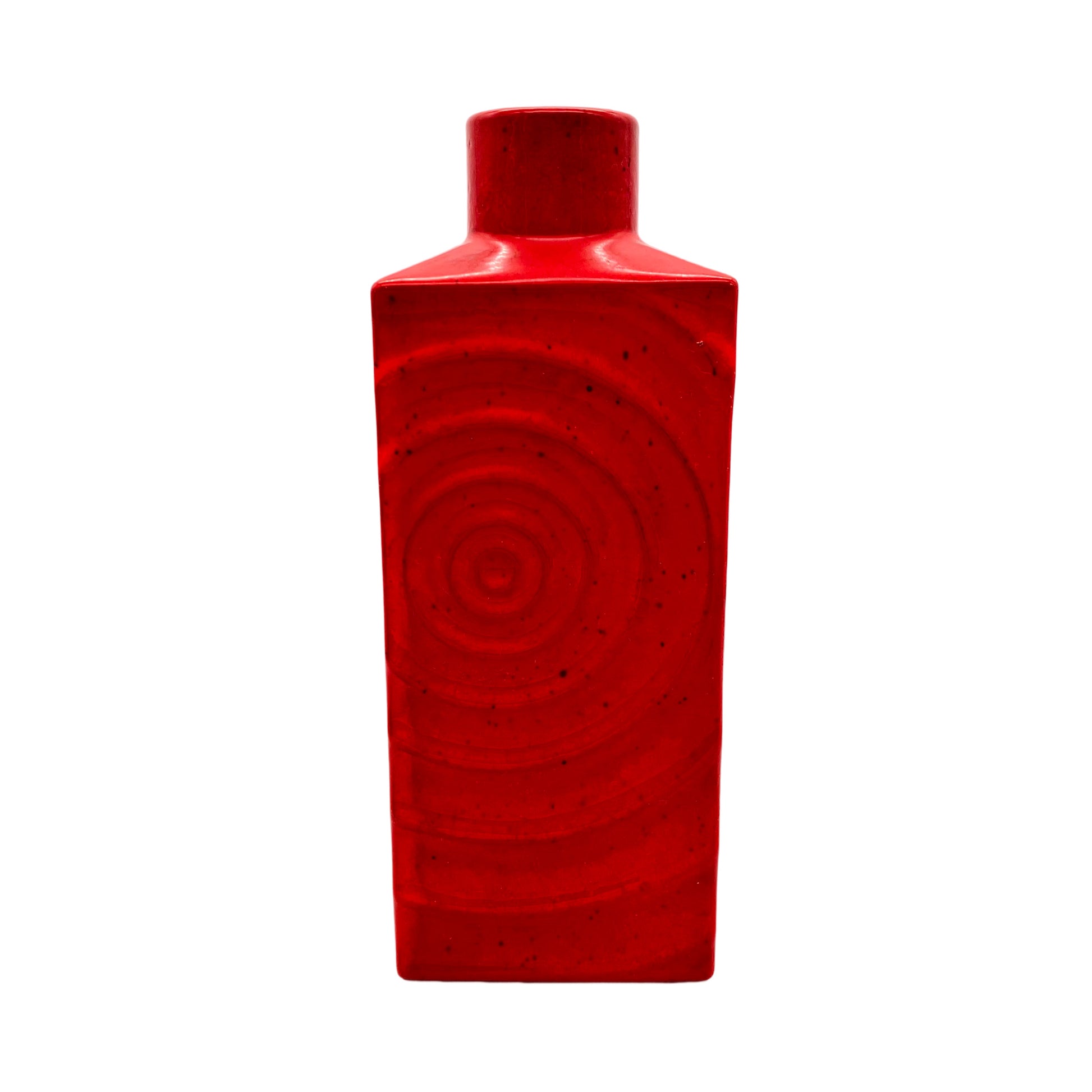 Steuler Keramikvase Zyklon Cari Zalloni Keramik Vintage Vase rot 70er