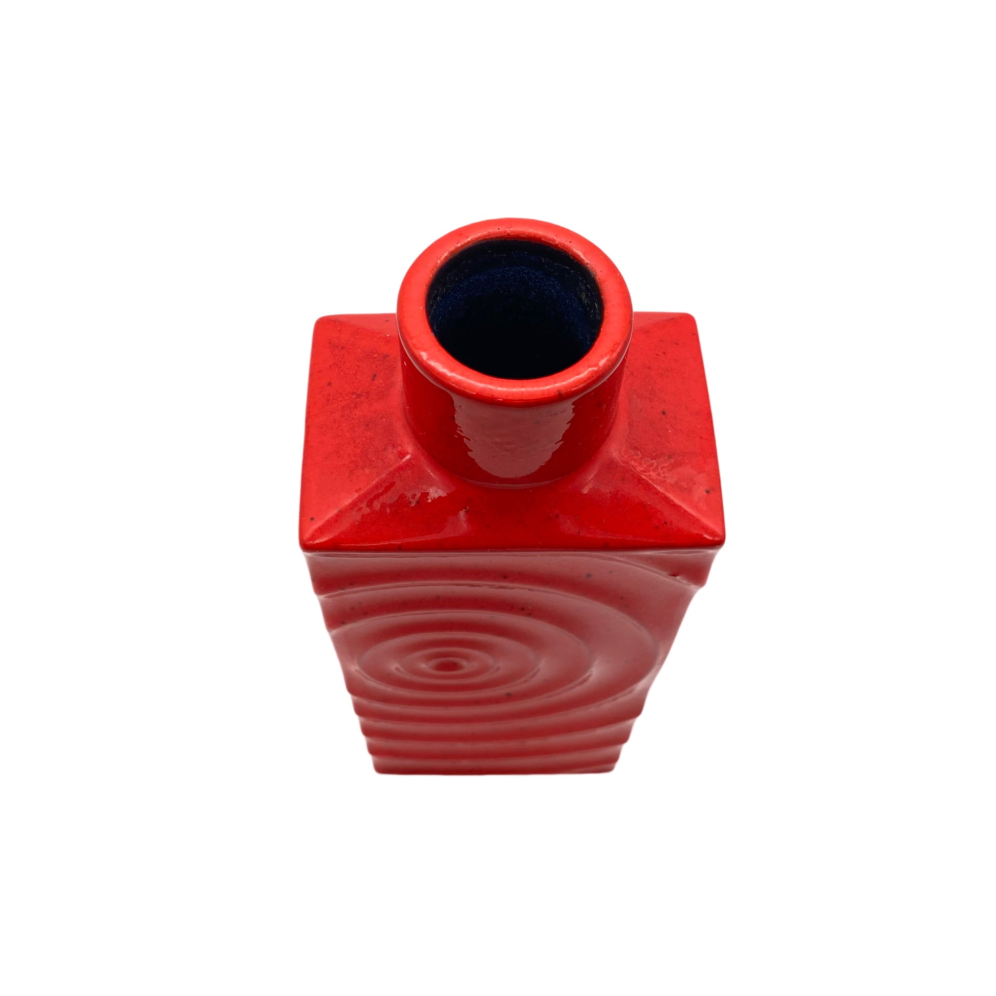 Steuler Keramikvase Zyklon Cari Zalloni Keramik Vintage Vase rot 70er