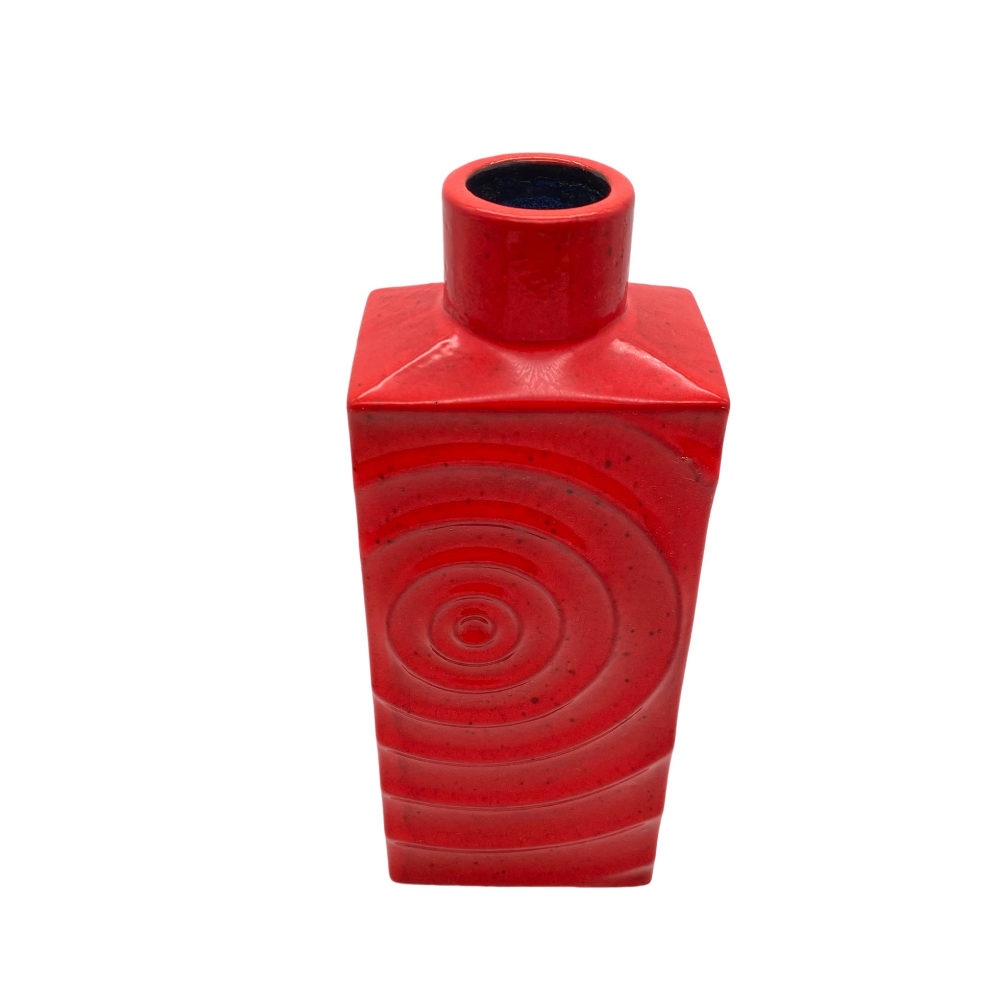 Steuler Keramikvase Zyklon Cari Zalloni Keramik Vintage Vase rot 70er