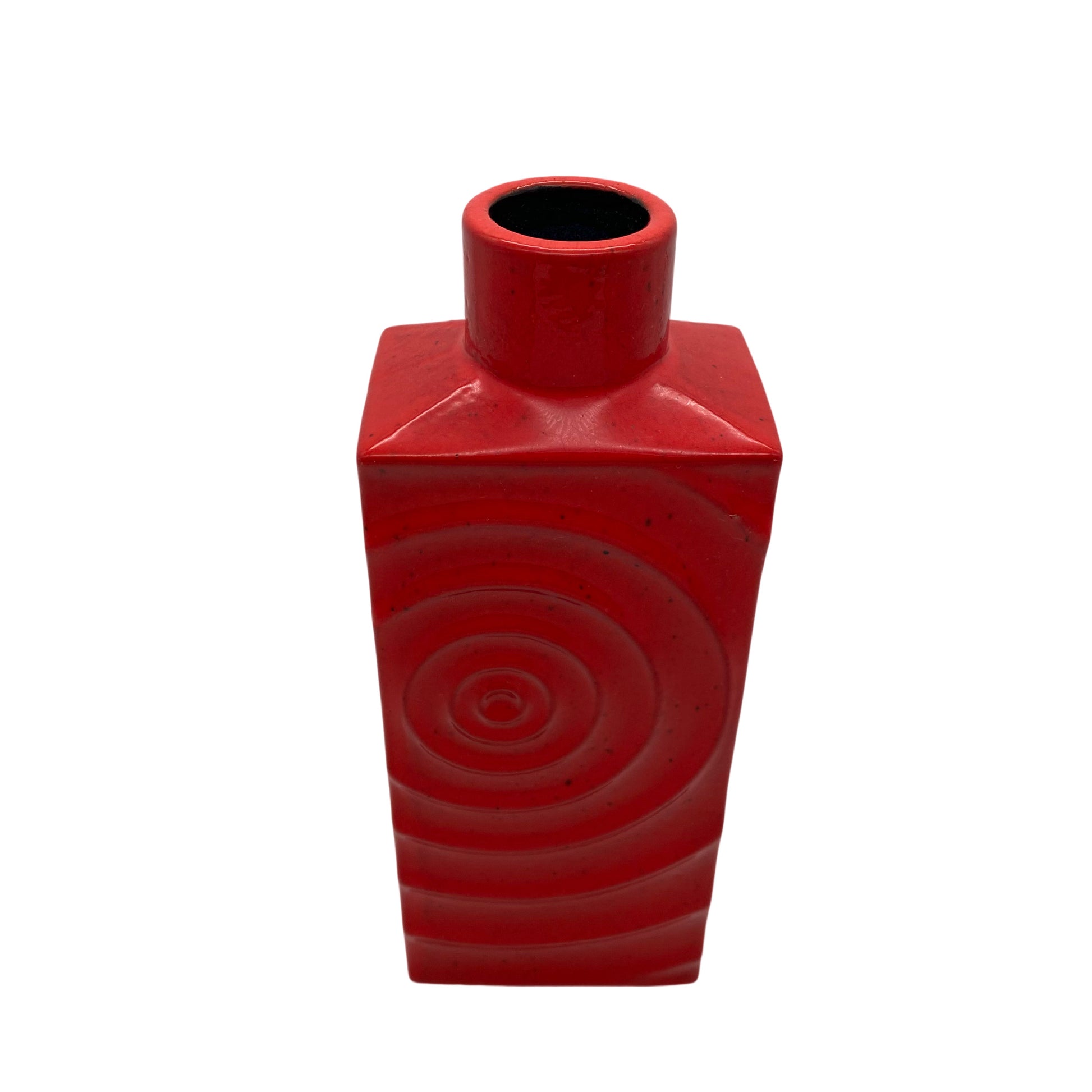 Steuler Keramikvase Zyklon Cari Zalloni Keramik Vintage Vase rot 70er