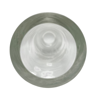 Vase Mid Century Wald Bäume Hirsch Dekor Schliff transparent 60er 70er Glas