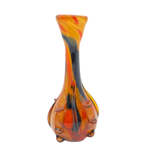 Vase Glas 60er 70er braun bunt Vintage